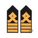 Category 9 Standard shoulder straps (corresponding to the position of Captain), Черный