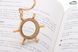 Bookmark with magnifying glass in the shape of steering wheel, Золотой