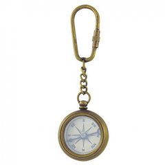 Sea Club "Compass" keychain (11 cm, antique brass)