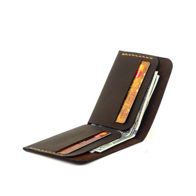 Men's wallet in the style of minimalism Triplet — Whiskey