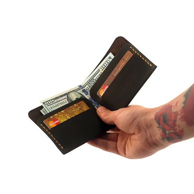 Чоловічий гаманець в стилі мінімалізм Triplet - Whiskey