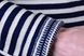Warm telniashka (striped vest) cotton, double yarn - Elite, Сине-белый, 46