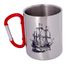 Чашка металева "Francis Drake" (Вітрильник) з карабіном, Білий