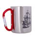 Metal cup "Francis Drake" (Sailboat) with a carbine, Белый