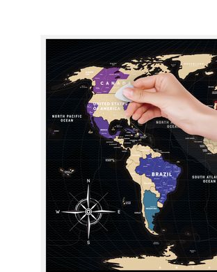 Скретч карта мира Travel Map «Black World»