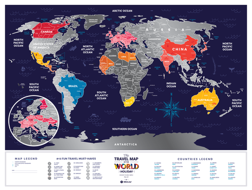 Scratch map of the World - Travel Map "Holiday World"