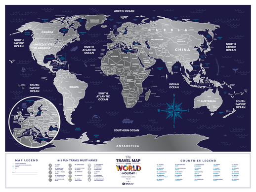 Скретч карта світу Travel Map «Holiday World»