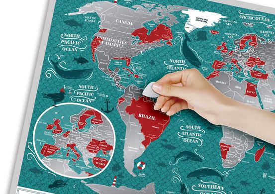 Scratch map of the World - Travel Map "Marine World"
