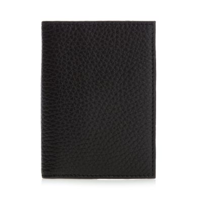 Cover for documents: ID card / driving license — Black — Natural leather