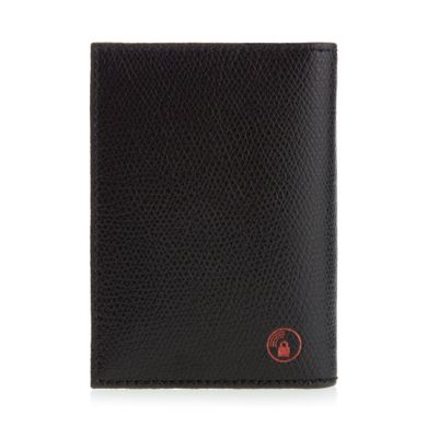 Cover for documents: ID card / driving licence — Black — Natural  leather