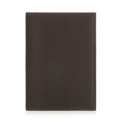 Passport cover — Gray — Natural leather