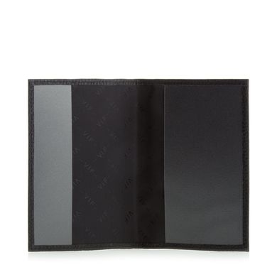 Passport cover — Black — Natural leather
