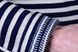 Warm half-woolen telniashka (striped vest) - Elite, Сине-белый, 44