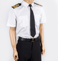 Short-sleeved uniform shirt 97% cotton