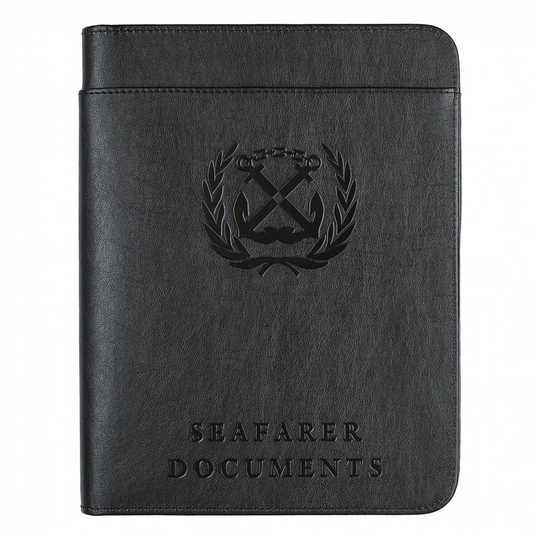 Light - Folder for maritime documents made of genuine leather