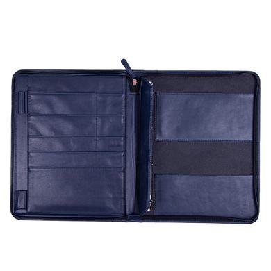 Profi - Folder for maritime documents made of genuine leather - Dark blue